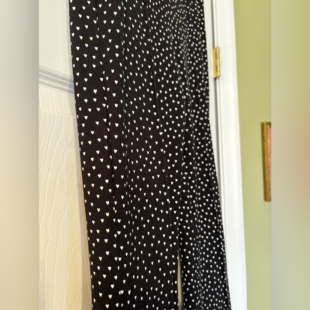 Maeve The Margot Black Pants with Heart Pattern Size S EUC - Picture 2 of 9
